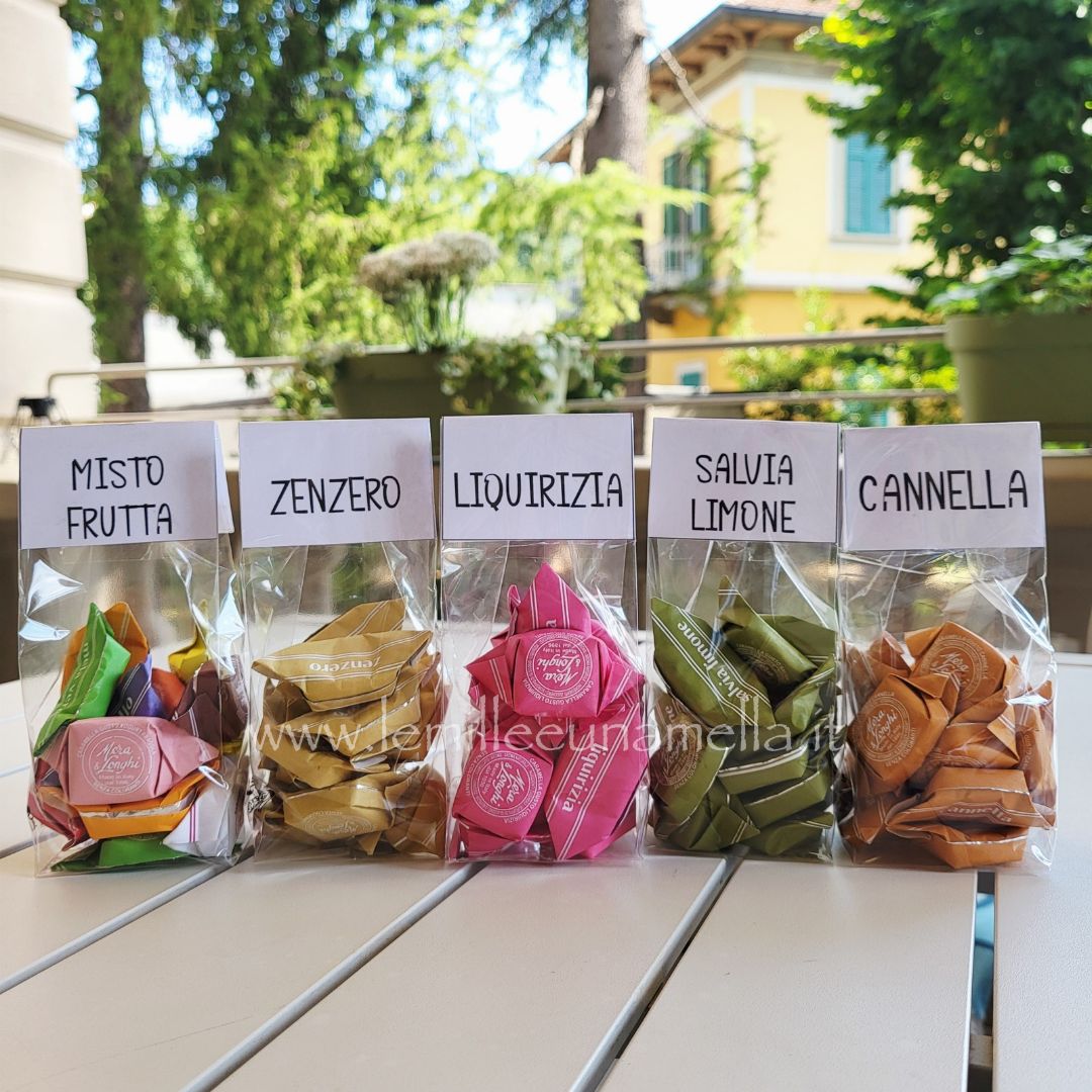 Mix caramelle incartate Mera e Longhi 5 sacchetti da 100 grammi Le Mille e Una Mella Como
